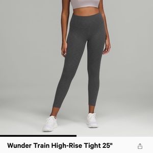 Wunder Train High Rise Tight 25” (Heathered Graphite Grey)